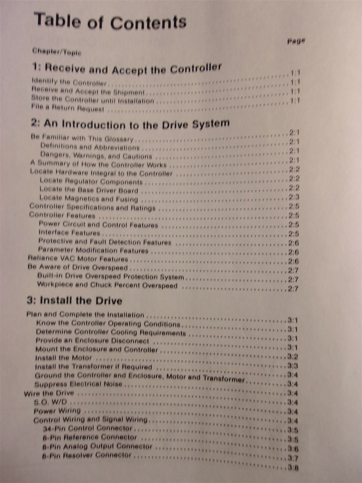 Reliance Electric D2-3081 Instruction Manual VS Vector Spindle Drive VC-90