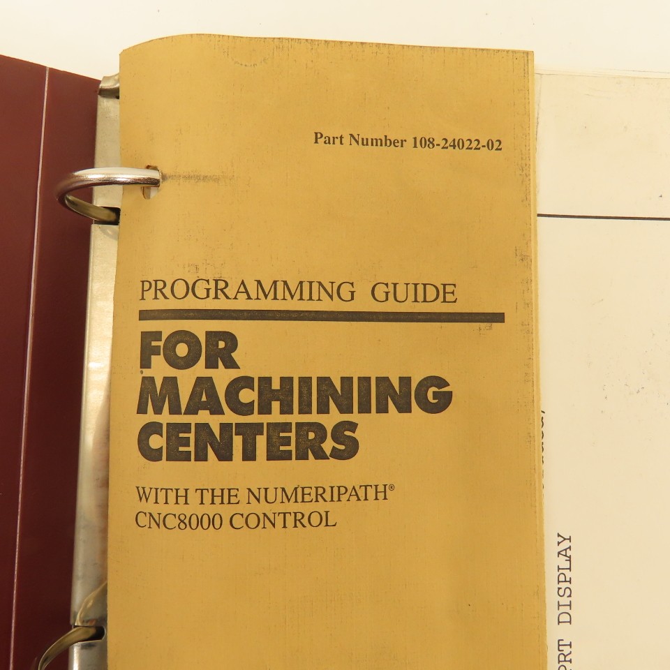 Giddings & Lewis NumeriPath 8000 Programming Data Manual
