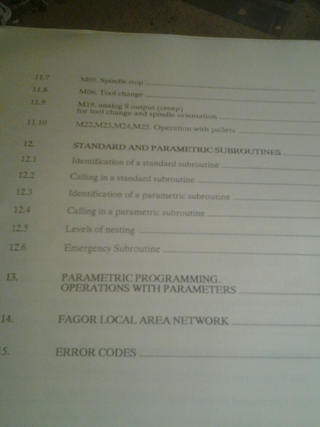 Fagor 8030 CNC MILL Programming Manual MODELS MS;MG;M 256 PAGES