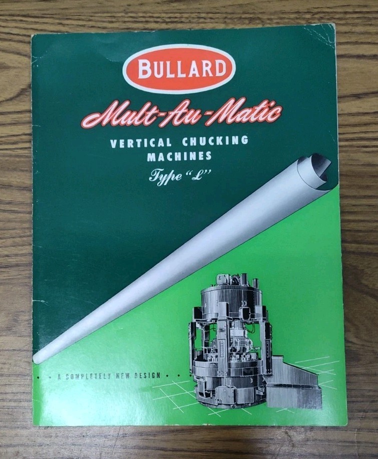 Bullard Co. Mult-Au-Matic Chucking Machine Type L Brochure Vtg Bridgeport, CT