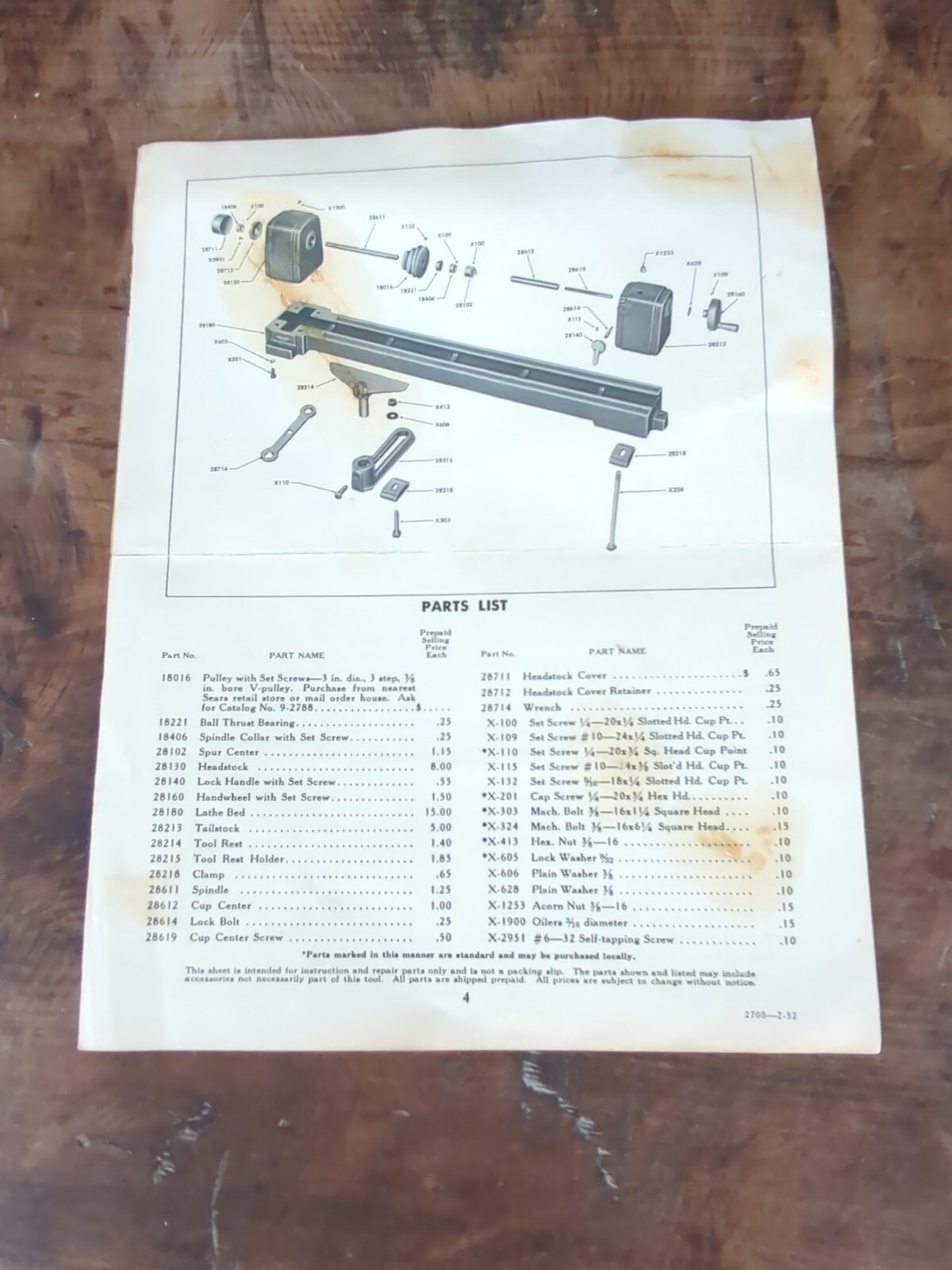 Vintage Sears Roebuck Lathe And Jigsaw Operating Instructions & Parts List