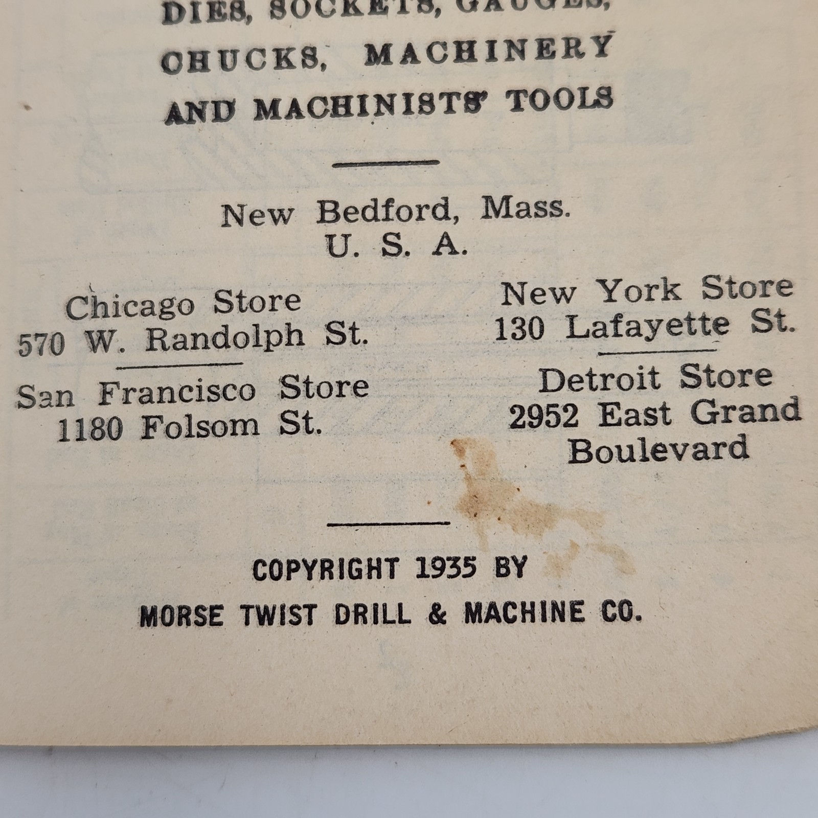 1935 Morse Twist Drill Machinist Practical Guide Book Vintage Tool Pocket Manual