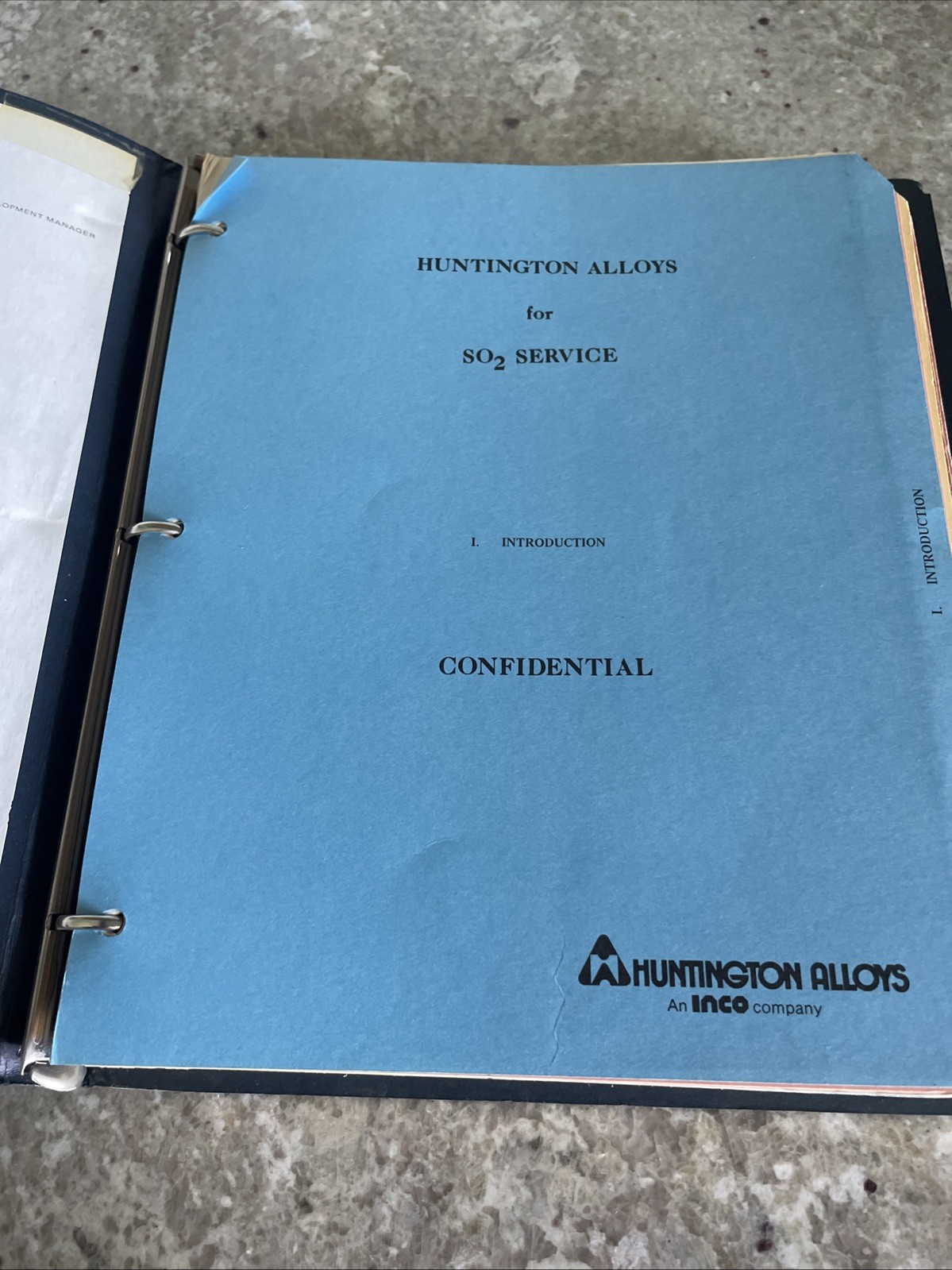 1978 HUNTINGTON ALLOYS for SO2 SERVICE Confidential Ephemera DATA Bulletins RARE
