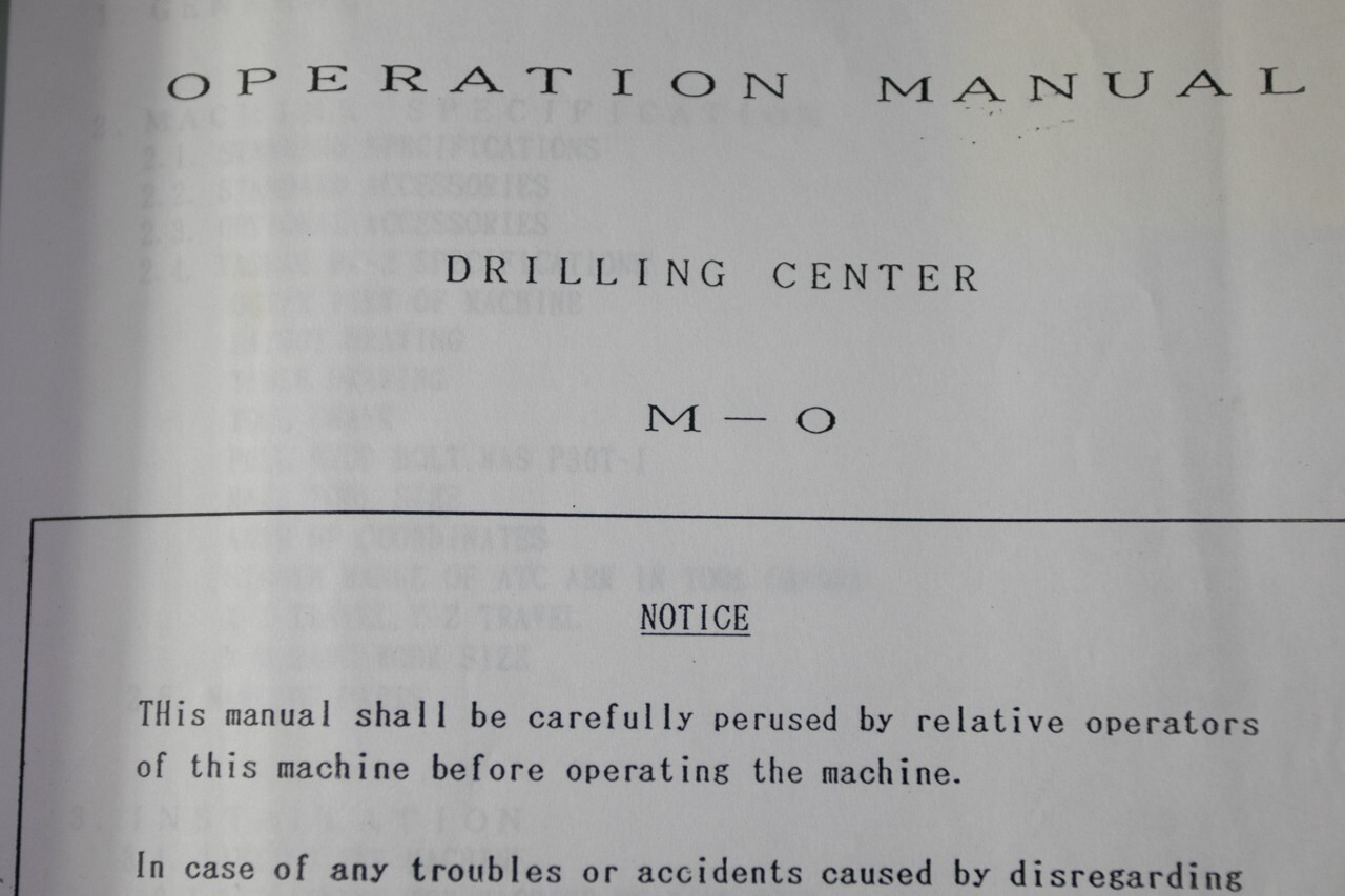 Kitamura CNC Lathe Mycenter-O Operations, Maintenance Programming Manual 1995