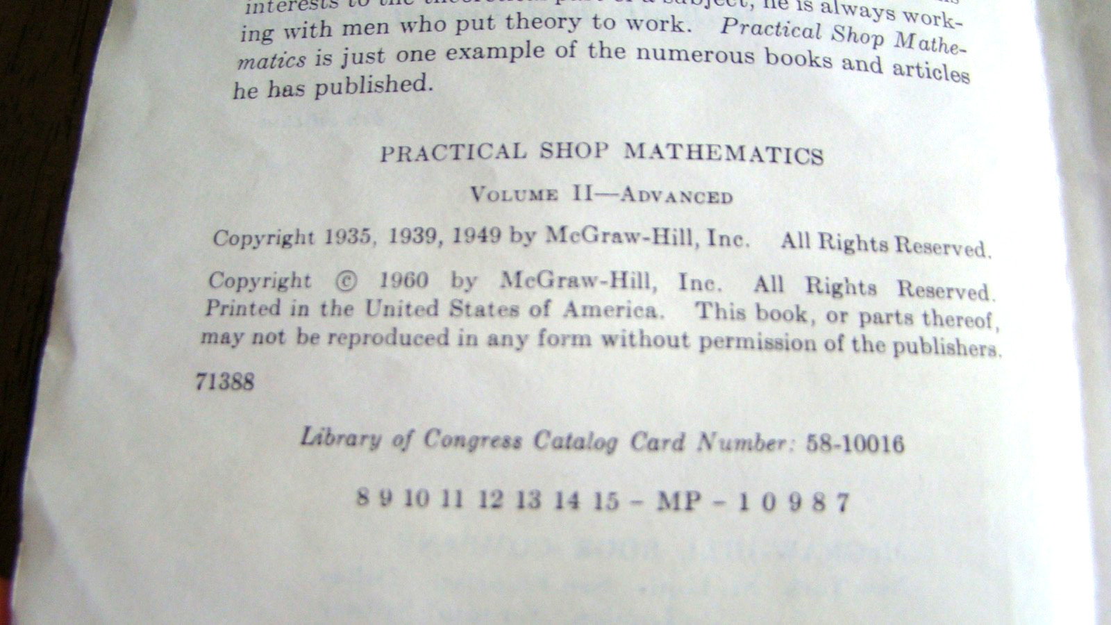 Machinists Reference Lot- Trigonometry – Carr Lane Multipliers- Pocket Booklet