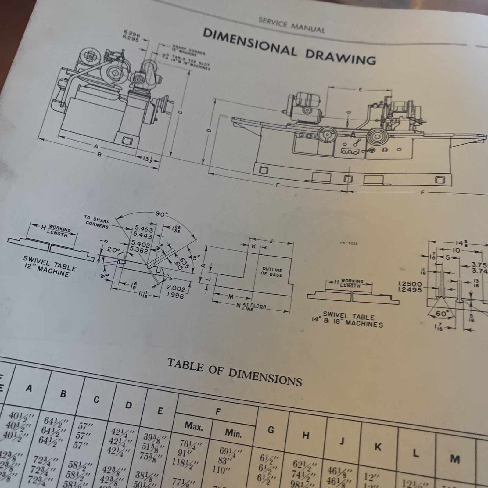 Cincinnati 12″,14″, 18″ HydraulicUniversalGrindingMachineManual MissingCover-p 2