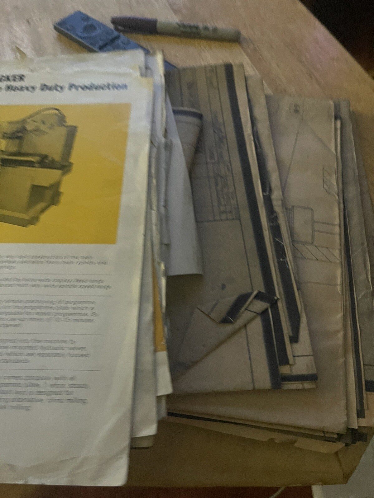 Waltec-Hoffacker Milling Machine brochure/blueprints