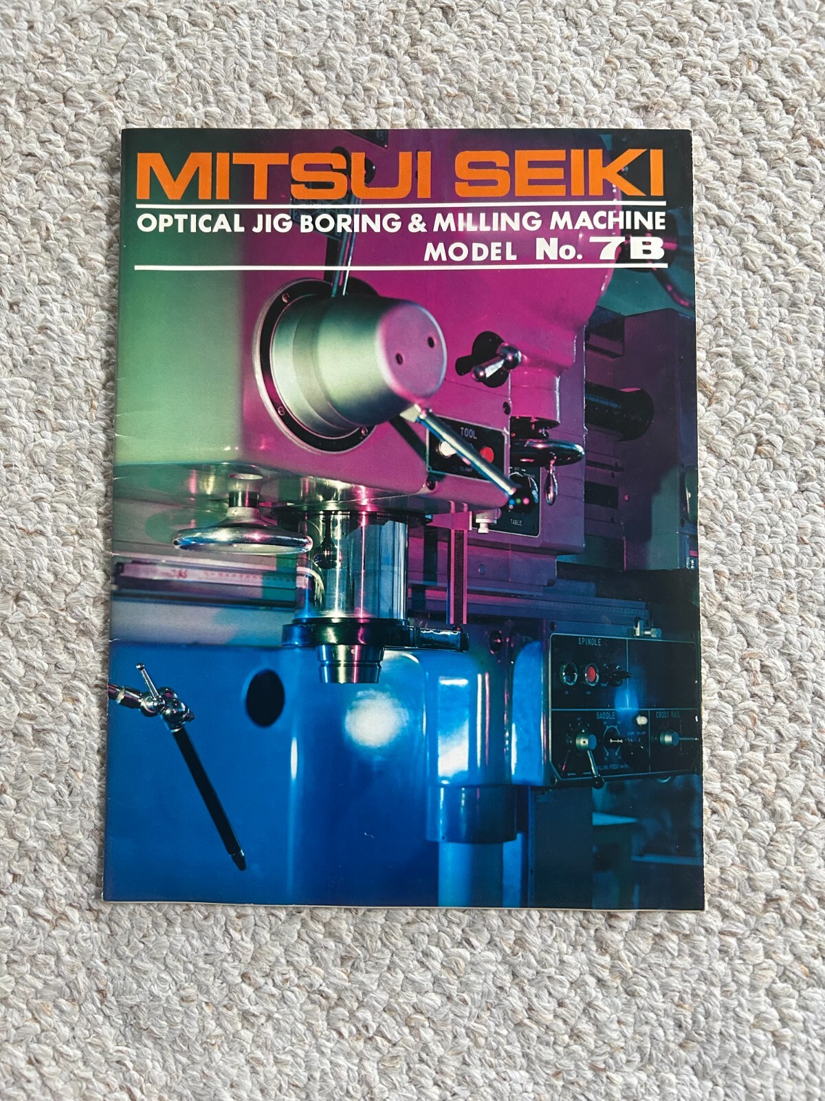 MITSUI SEIKI 7B OPTICAL JIG BORING MACHINE SALES CATALOG