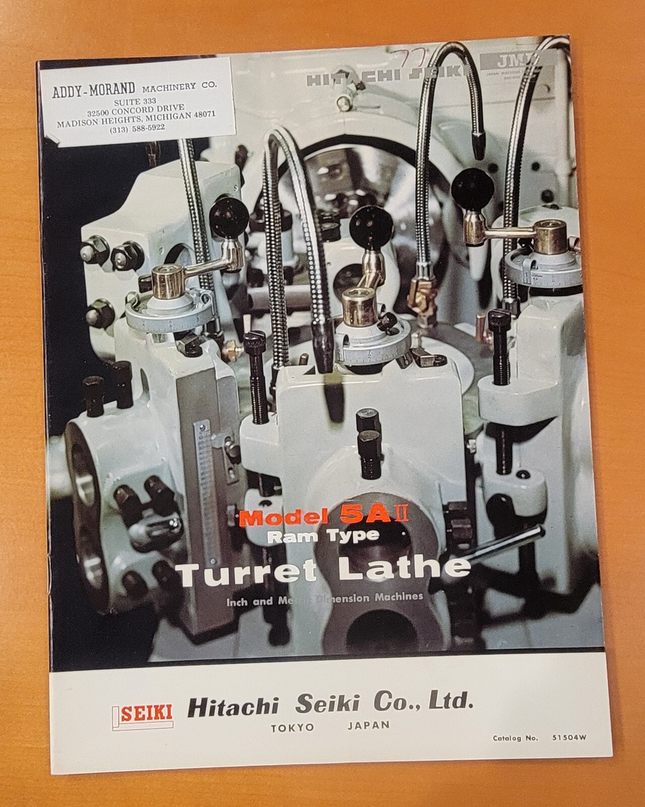Hitachi Seiki Model 5AII Ram Type Turret Lathe Sales Catalog