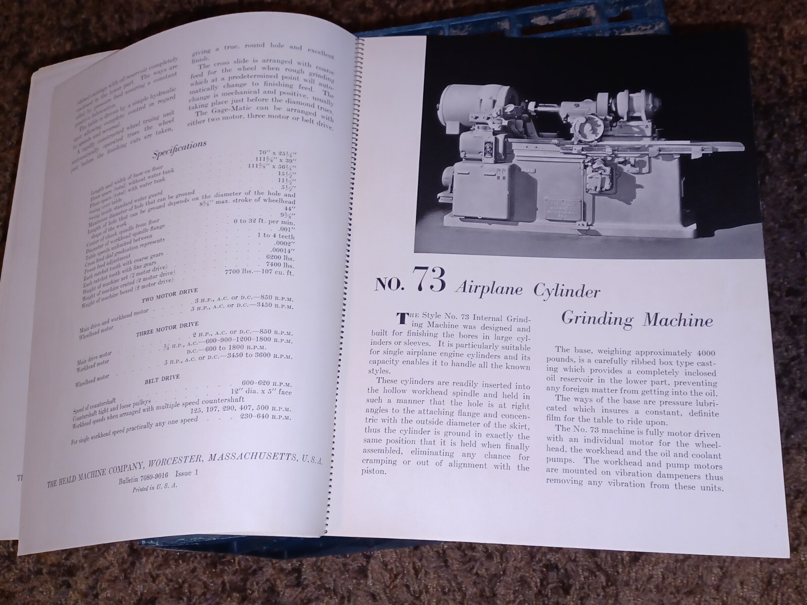 HEALD COMPANY Precision GRINDING BORING Borizing MACHINES CATALOG BOOK Issue 2