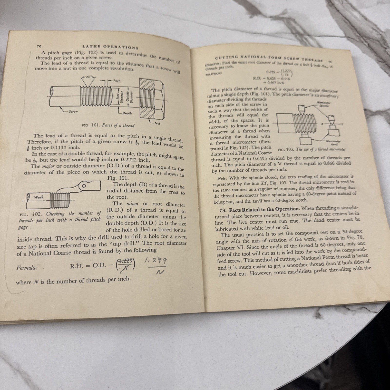 Lathe Operations 1944 Book Machine Shop Lewis E. King 119 Pages MacMillan Co