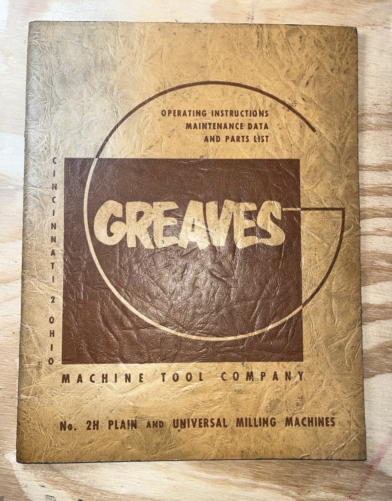 Vintage 1954 Greaves No. 2 Heavy Milling Machine Manual – Original