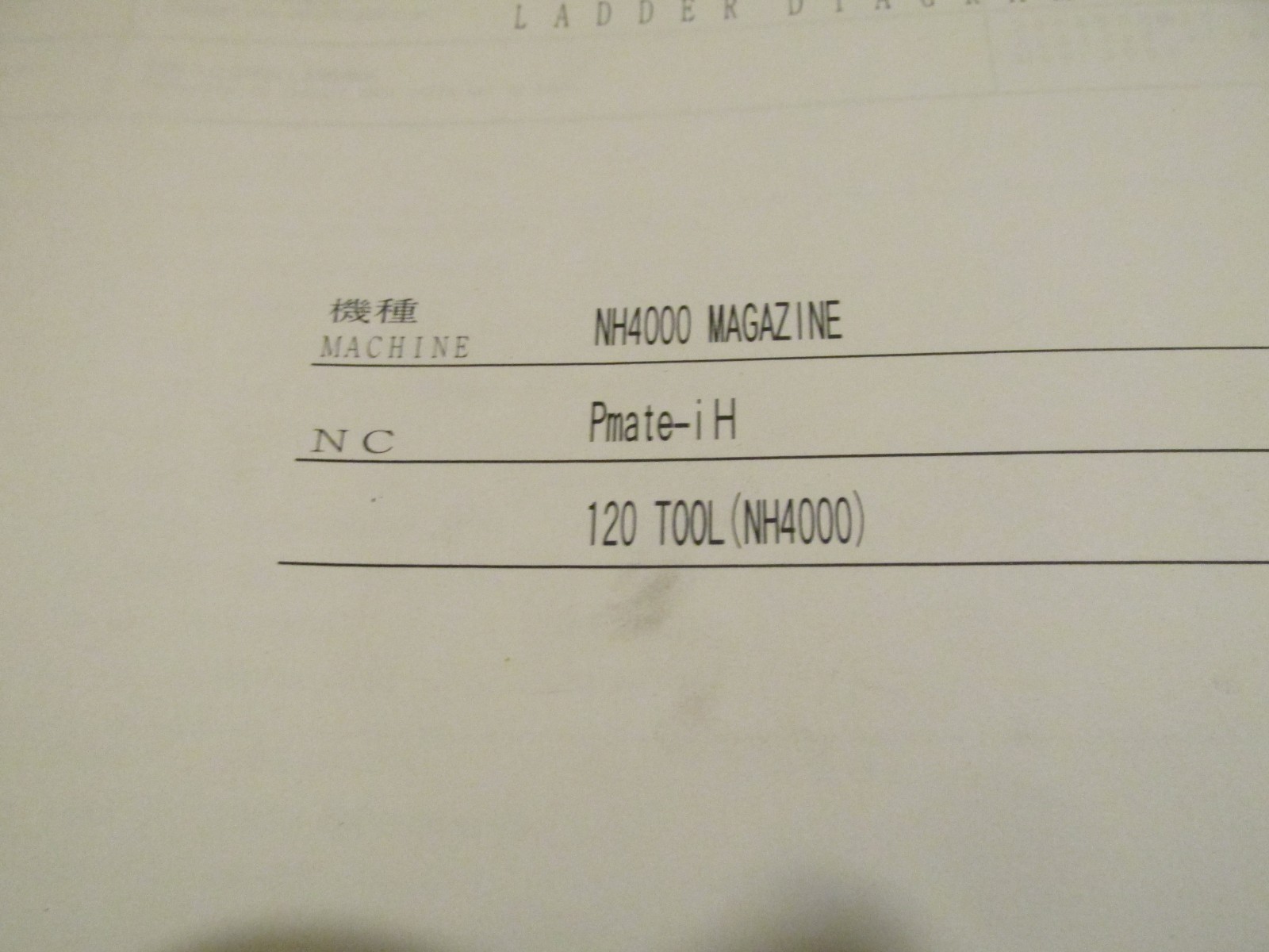 Factory Mori Seiki Electrical Circuit Ladder Diagram NH4000 Pmate iH OEM BOOK