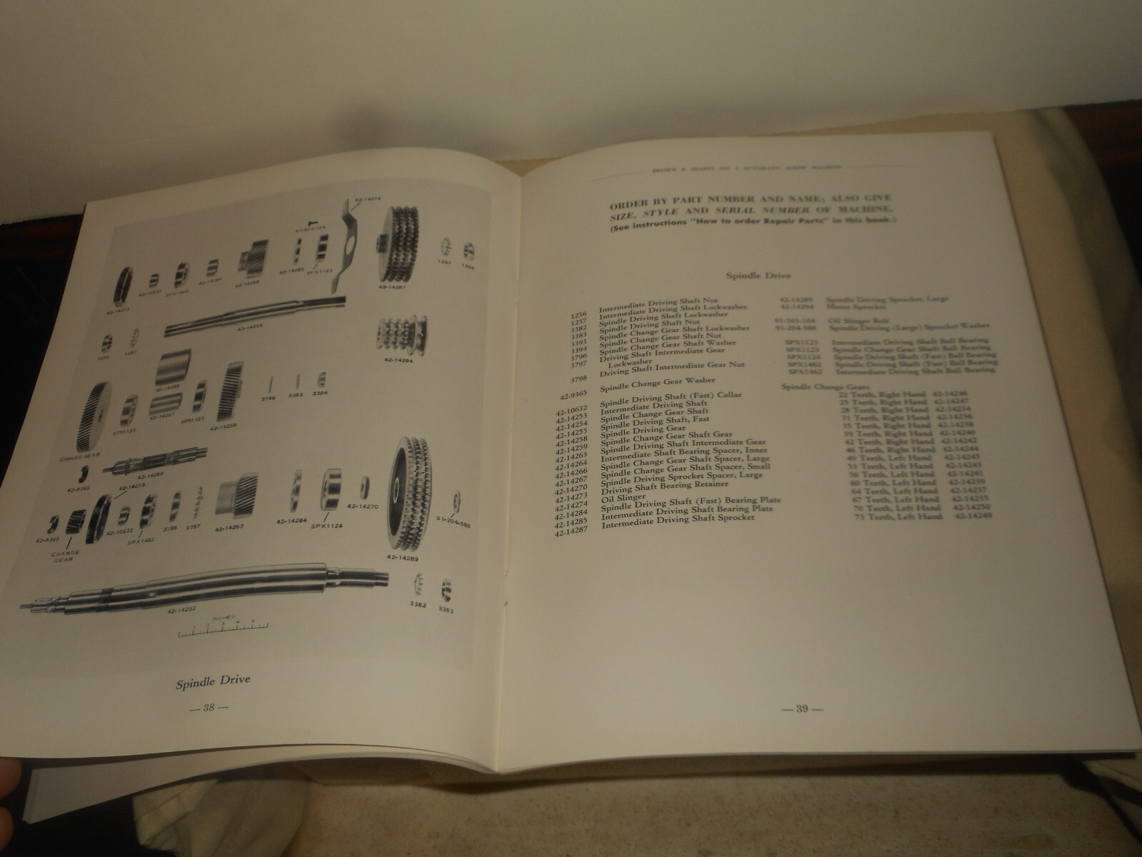 No. 4 BROWN & SHARPE Automatic Screw Machine Operation Maintenance Repair Parts