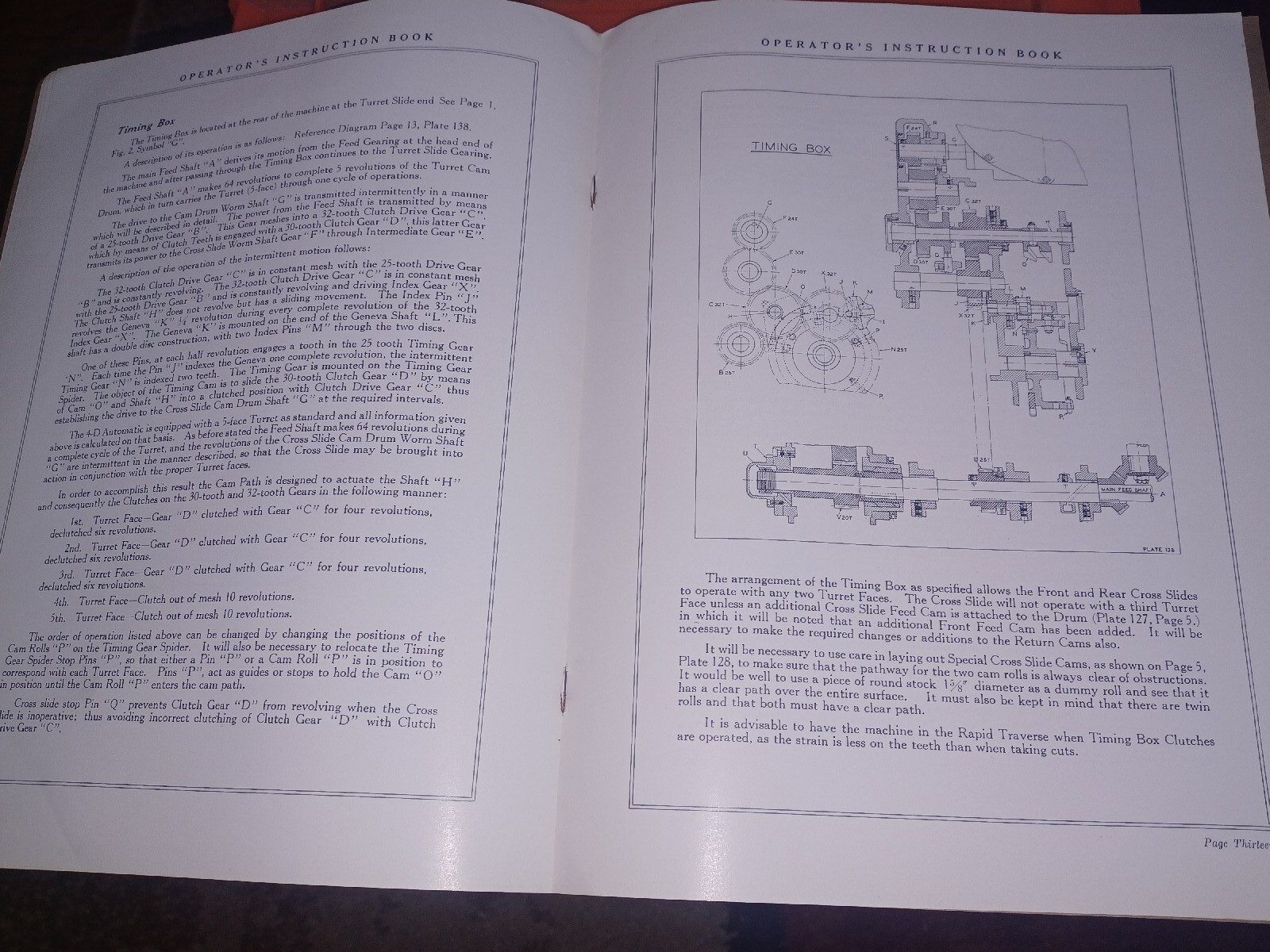 POTTER & JOHNSON PRATT WHITNEY OPERATOR’S INSTRUCTION BOOK NO 4D MODEL 2 No 129