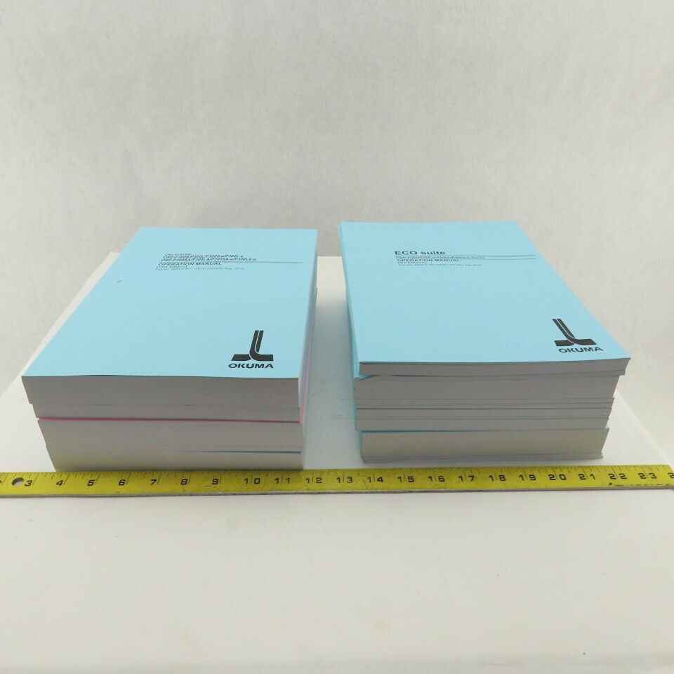 Okuma Genos L Series L3000-e Entire Maintenance Operations Catalog Manual Bundle