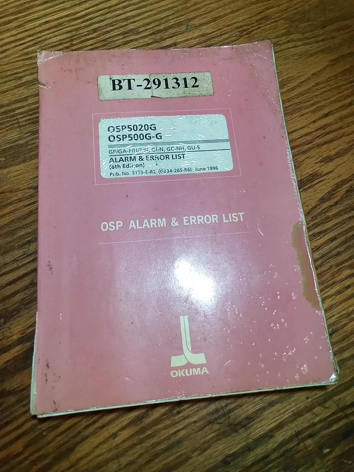 Okuma OSP Alarm & Error List OSP5020G OSP500G-G 6th Edition