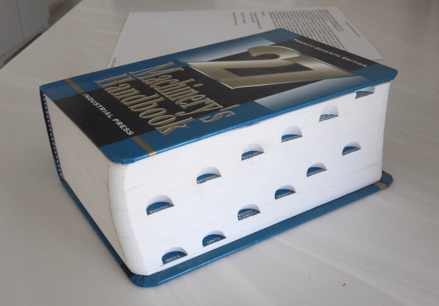 27th Ed. Machinery’s Handbook by Industrial Press Hardback Book 2693 pages 2004