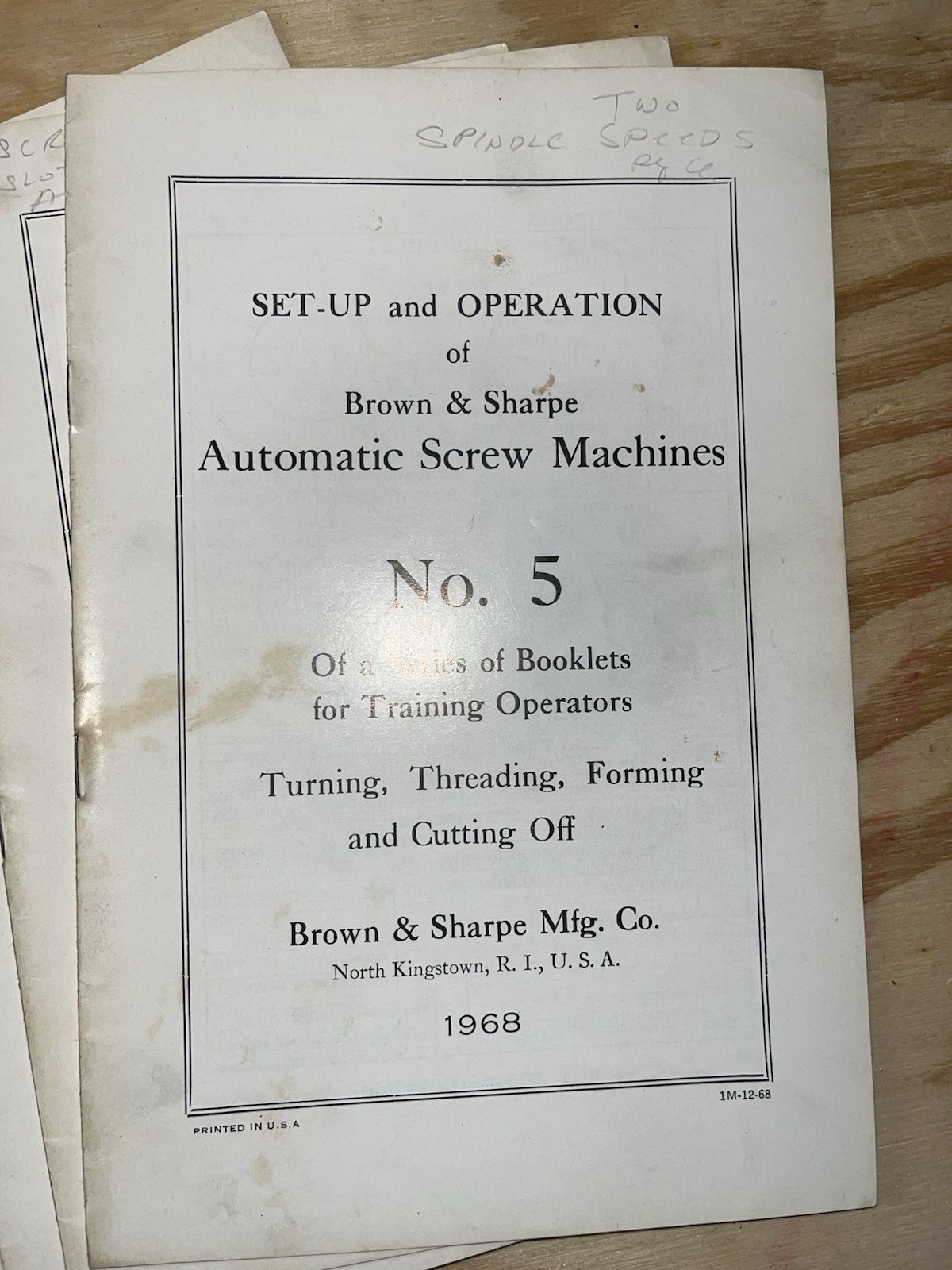 Complete Set Brown & Sharpe Automatic Screw Machine OperatorTrainingManuals 1968