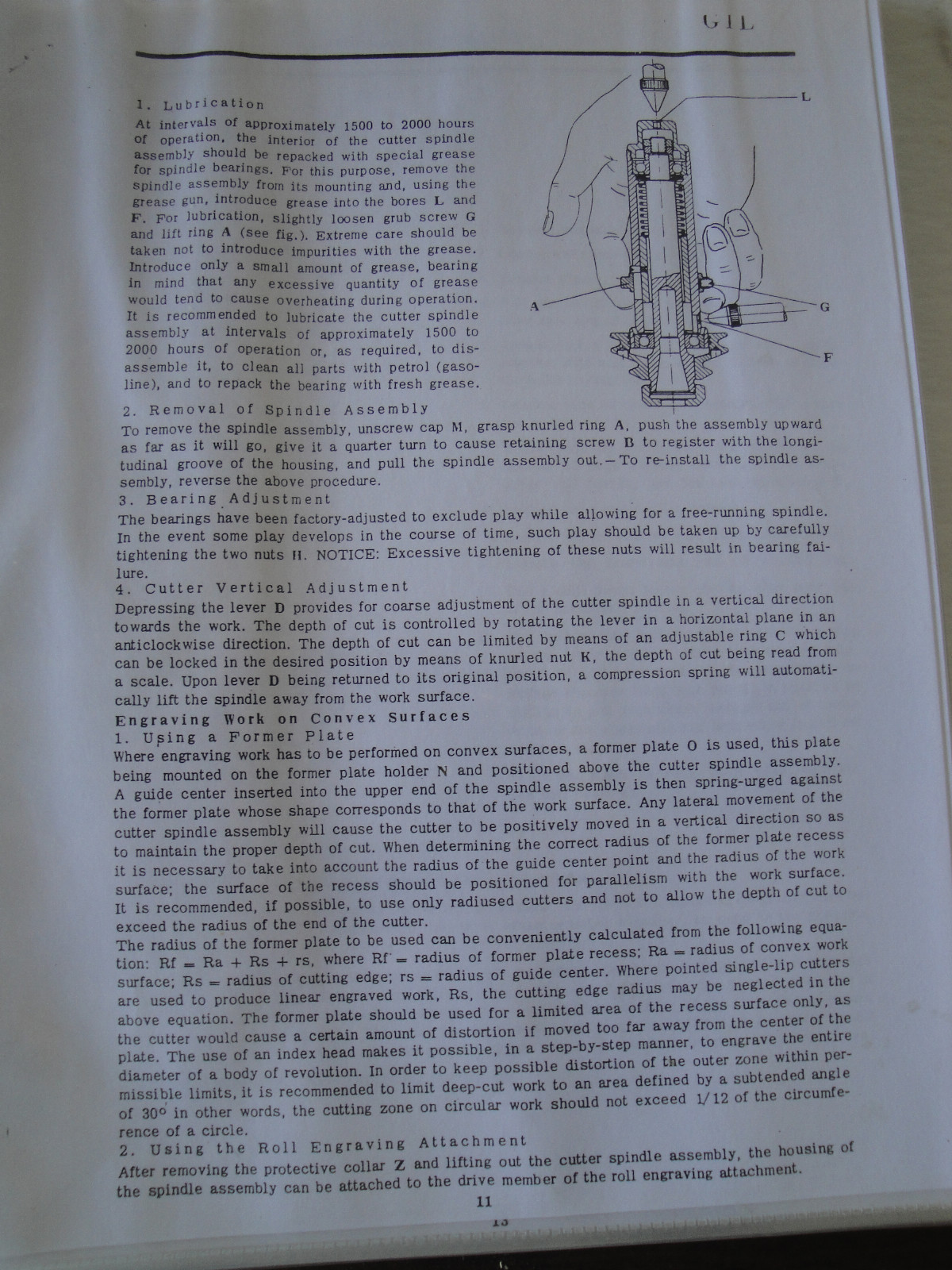 Deckel G1U G1L Pantograph Instruction & PARTS Manual SPECIAL SCAN AUCTION PDF