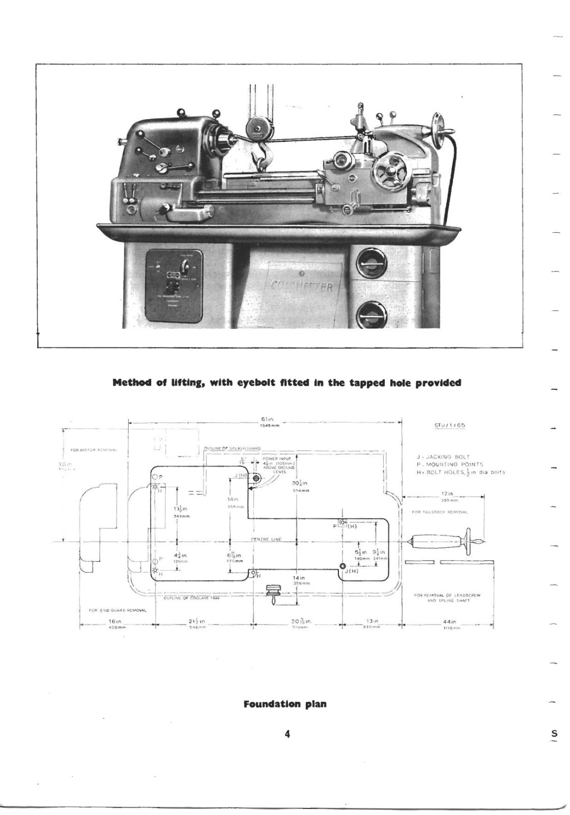 4659 LATHE INSTRUCT & PARTS MANUAL FITS COLCHESTER STUDENT 6×24 12×24 SN2-4659