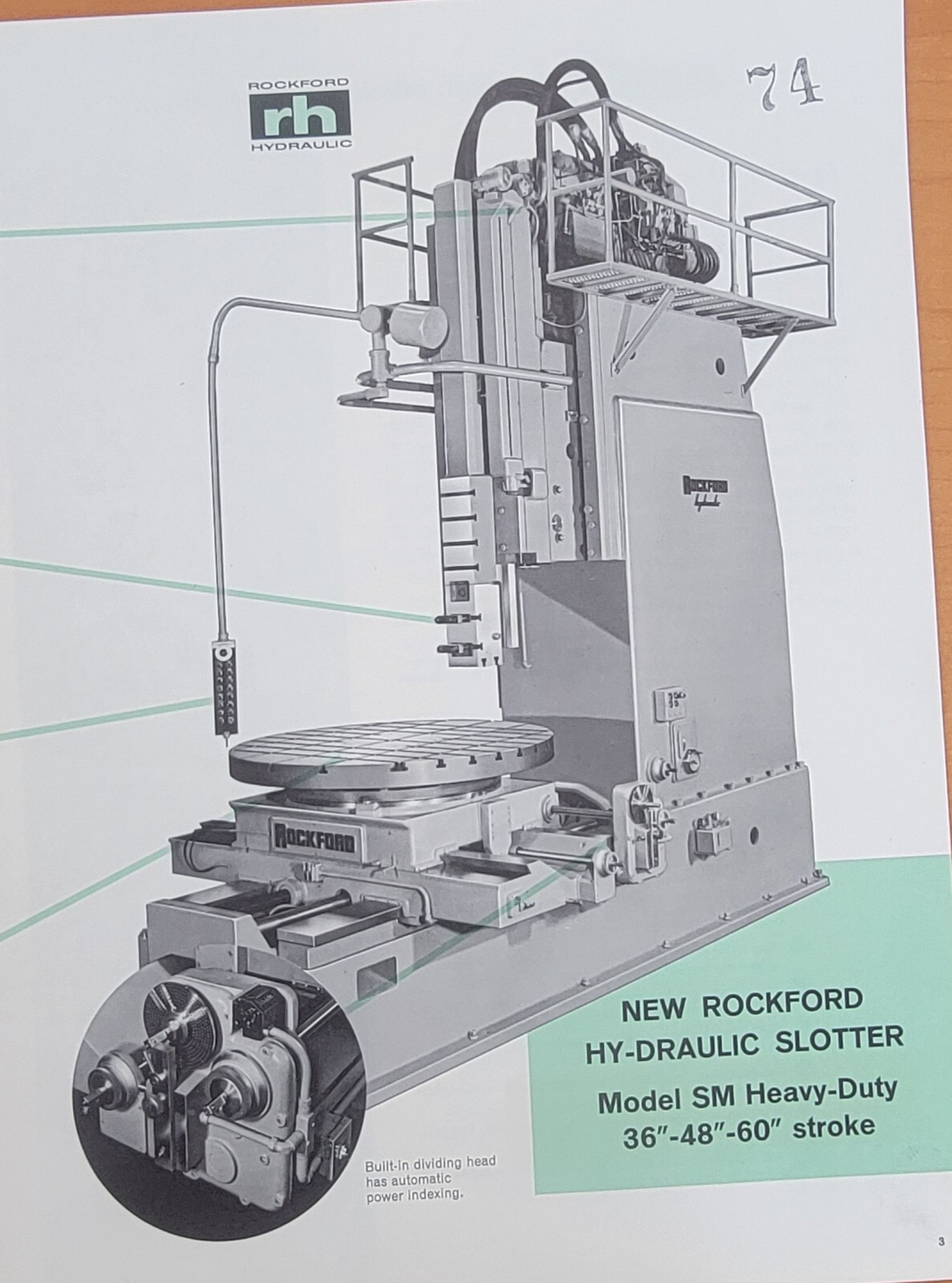 Rockford Machine Tool Hydraulic Slotters Sales Catalog Form 462