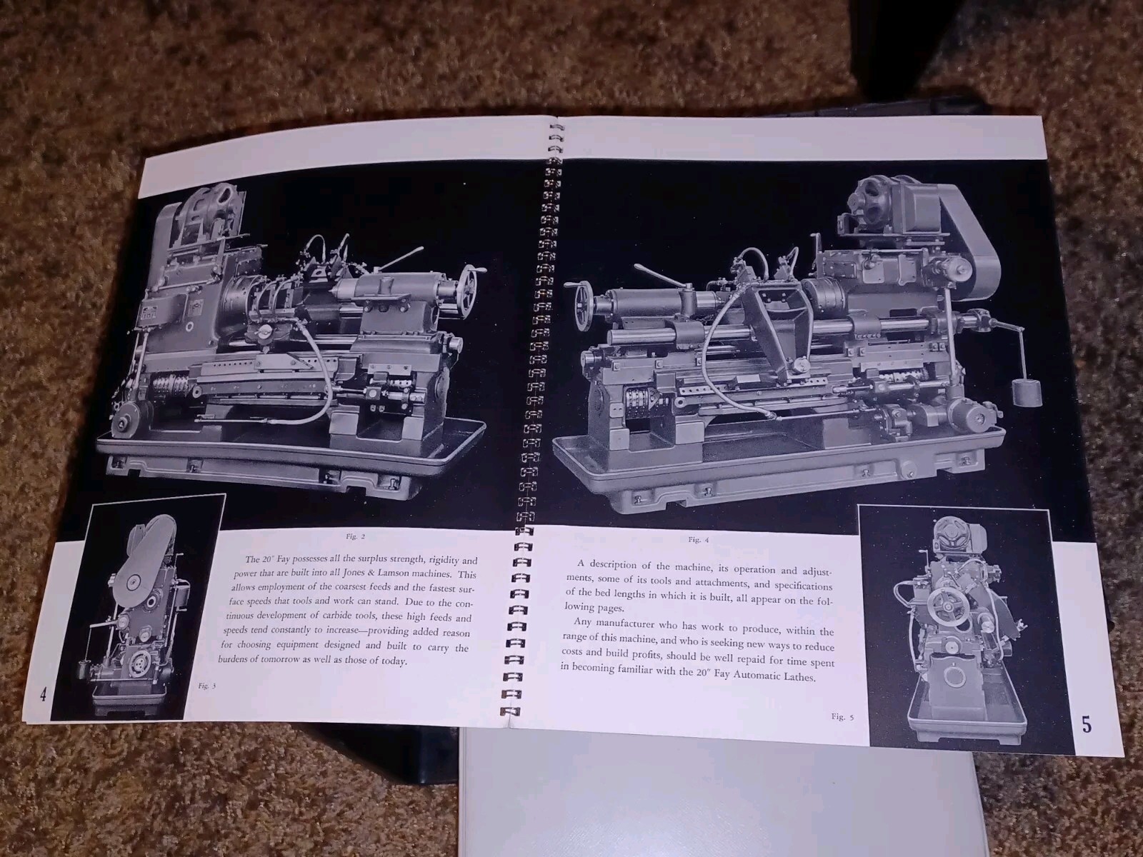 1930s Jones & Lamson Machine Co. 20″ Fay Lathe Catalog Book MACHINIST TOOL J&L