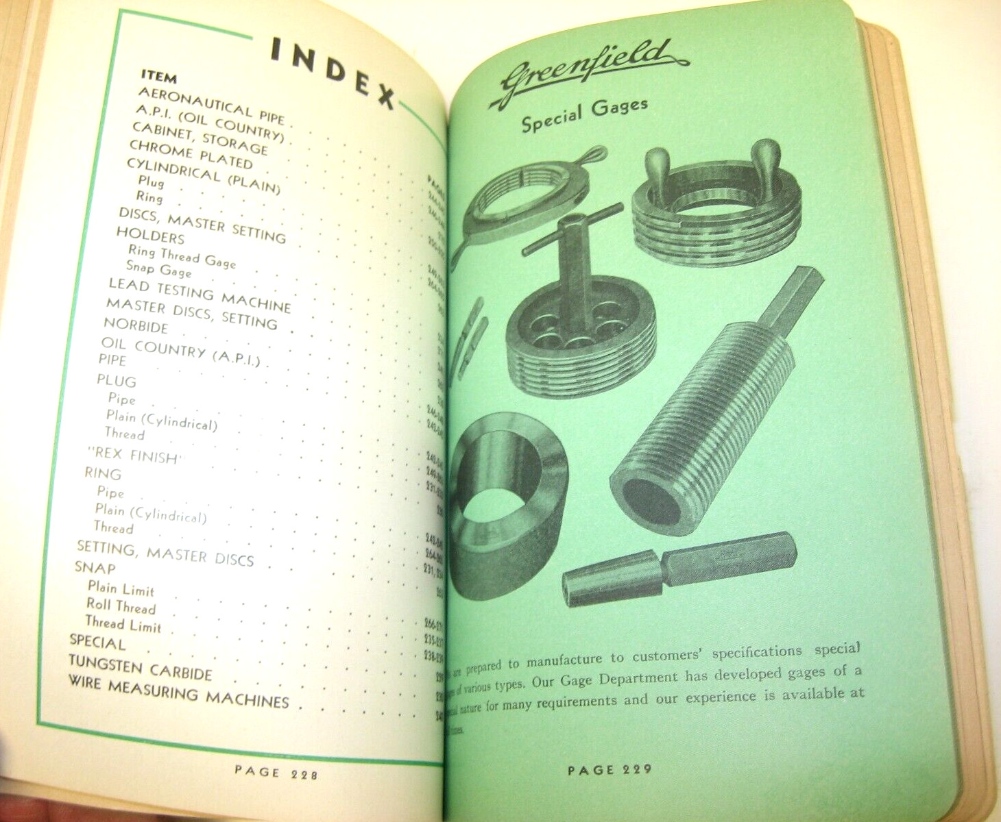 1945 Greenfield Tap & Die Catalog 44, Cutting Tools and Gages, Greenfield, MASS