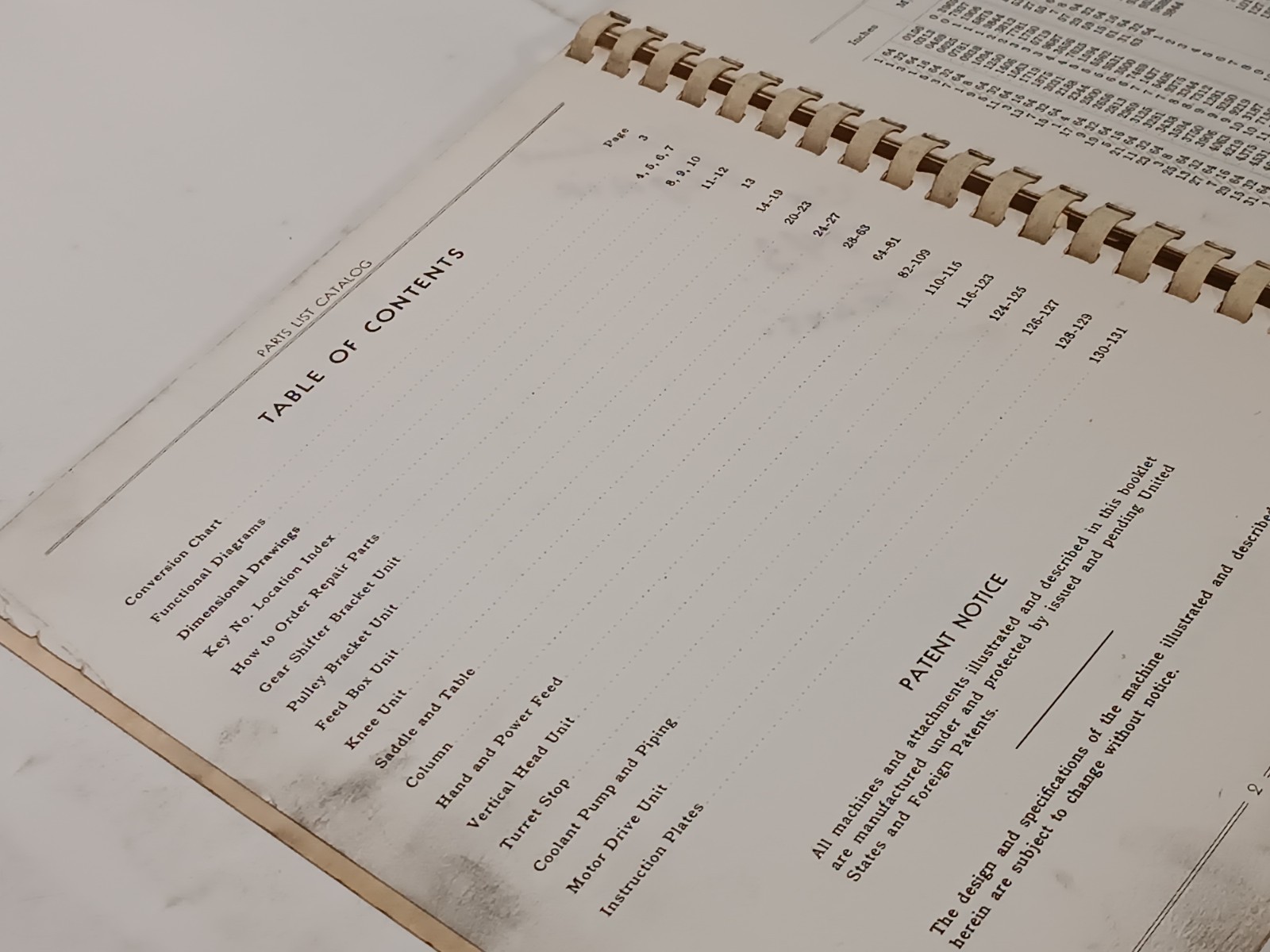 Cincinnati Milling Machine High/Dual Power Milling Machines Parts List Catalog