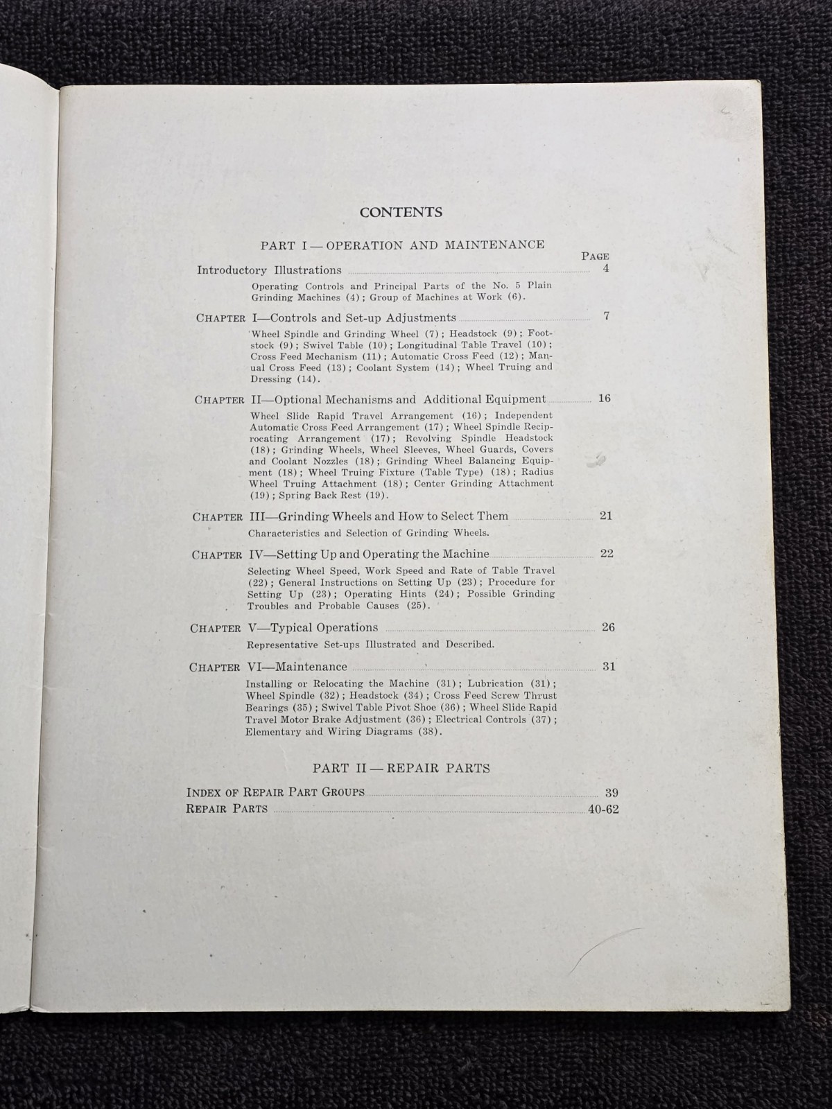 Brown & Sharpe No 5 Plain Grinding Machine 3″ X 12″ & 3″ X 18″ Book Manual Guide
