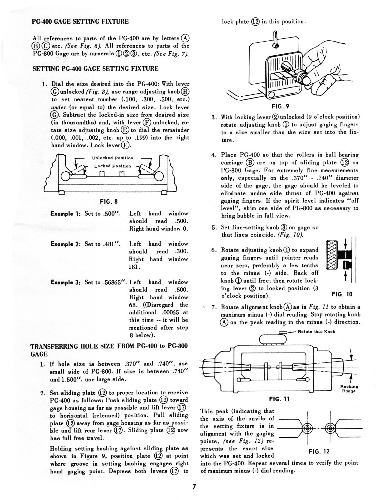 Sunnen Precision Hole Gaging Equipment Operating Instructions Manual #1670