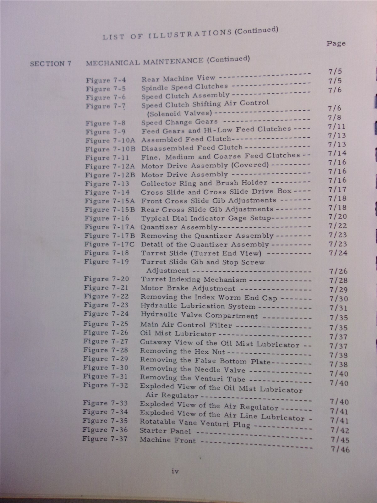 Colt Pratt Whitney Maintenance Manual PJ400 Turret Lathe M5011-15 1968