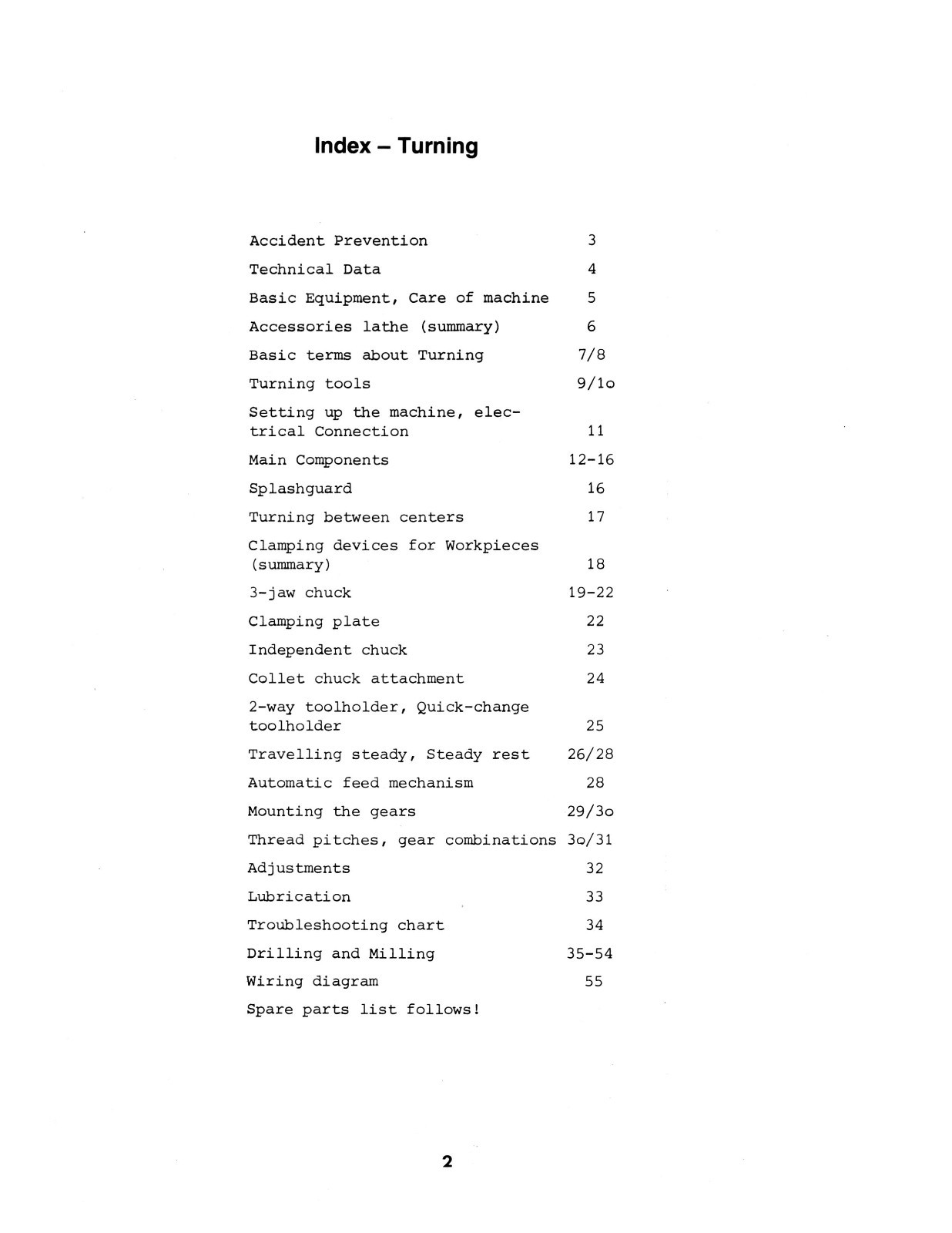 Emco Compact 5 Lathe Instruction & Service Parts List Manual *1143