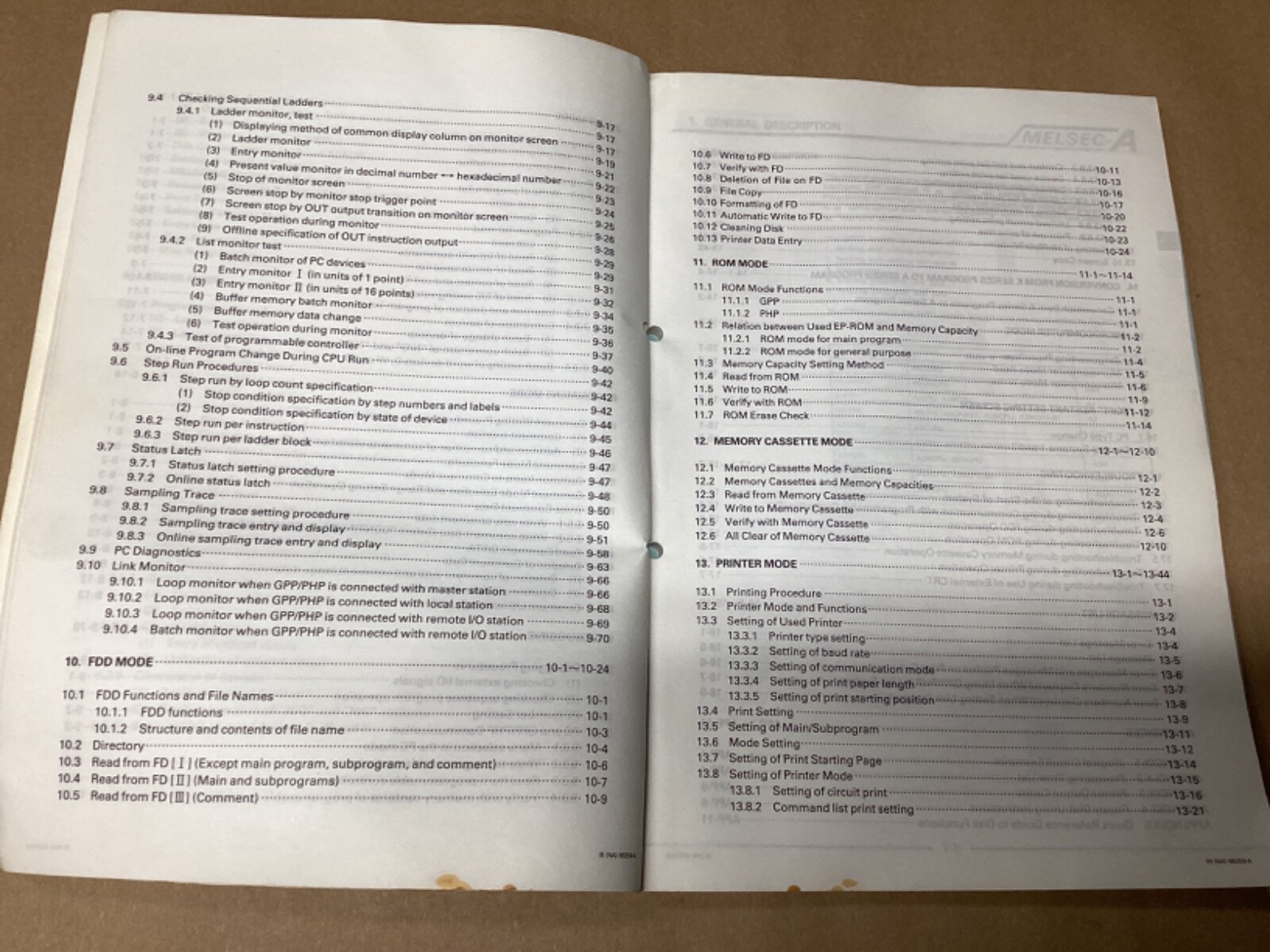Mitsubishi Melsec-A Type A6GPP/A6PHP Operating Manual #128G24PR7