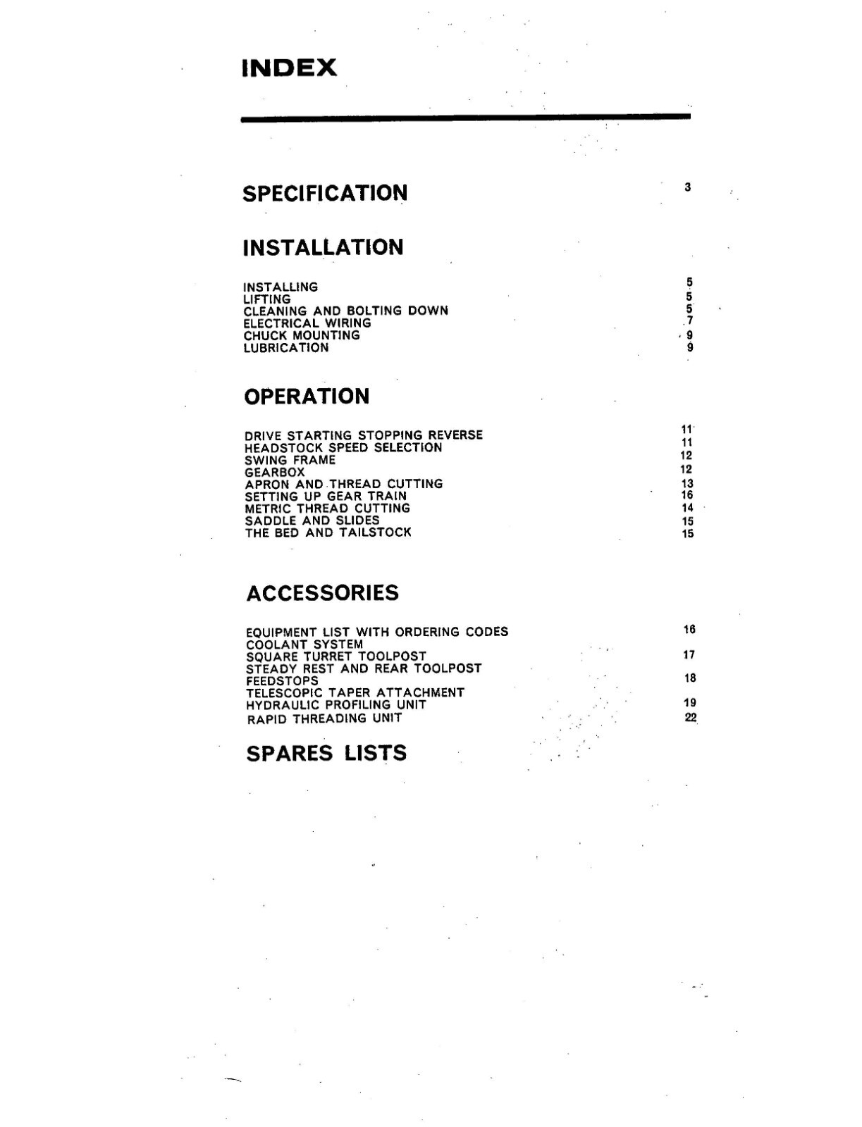 Operator & Parts Manual Fits Clausing Colchester 13-in 6500 Series Lathe