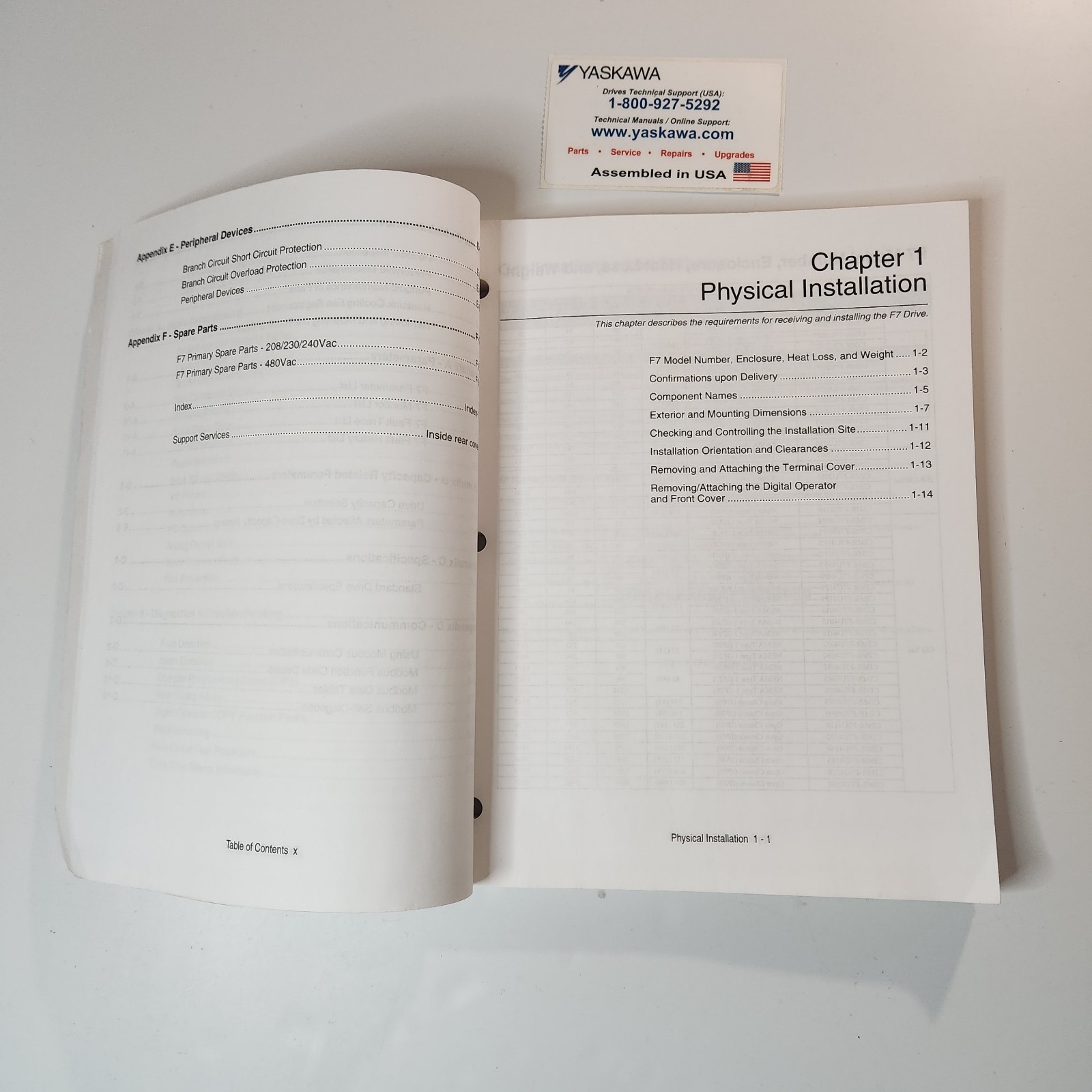 Yaskawa F7 Drive User Manual Model CIMR-F7U Document TM. F7.01