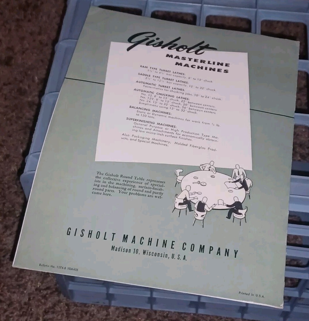 Gisholt Machine Company CATALOG BOOK Masterline Ram Type Universal Turret Lathes