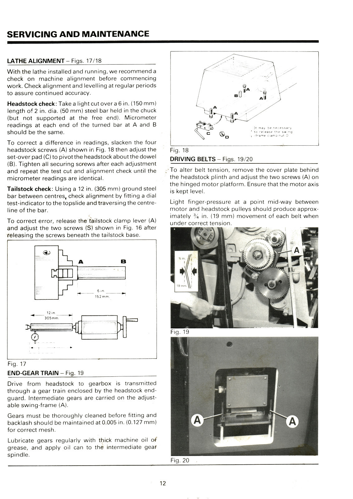 Colchester Student 1800G Lathe SN: 08818 up Instruction and Parts Manual #1512