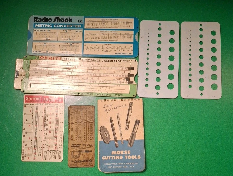 MACHINIST LITERATURE Starrett Morse Ohmite Radio Shack.