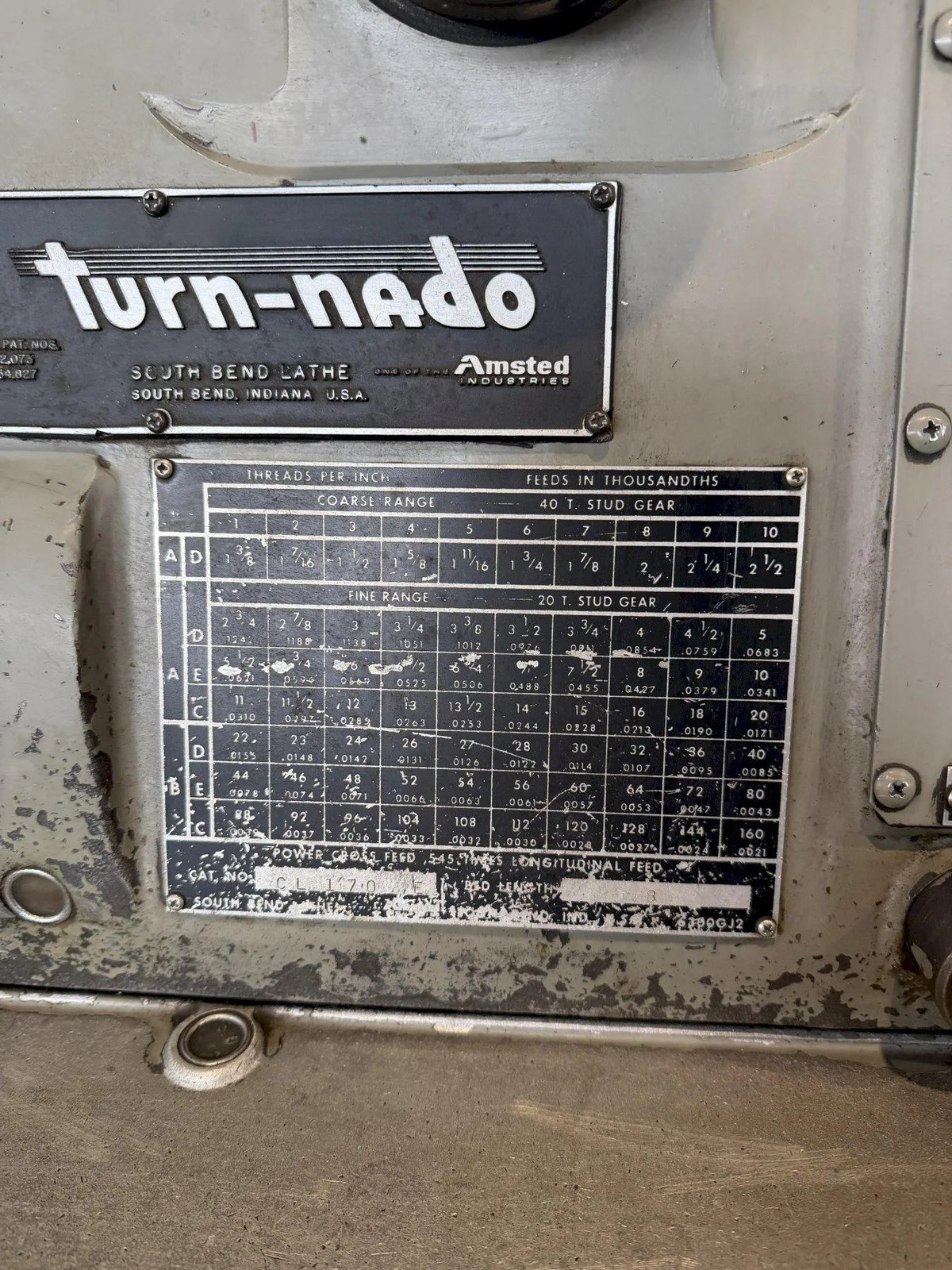 18″ X 54″ SOUTHBEND TURN-NADO LATHE. STOCK #1007625