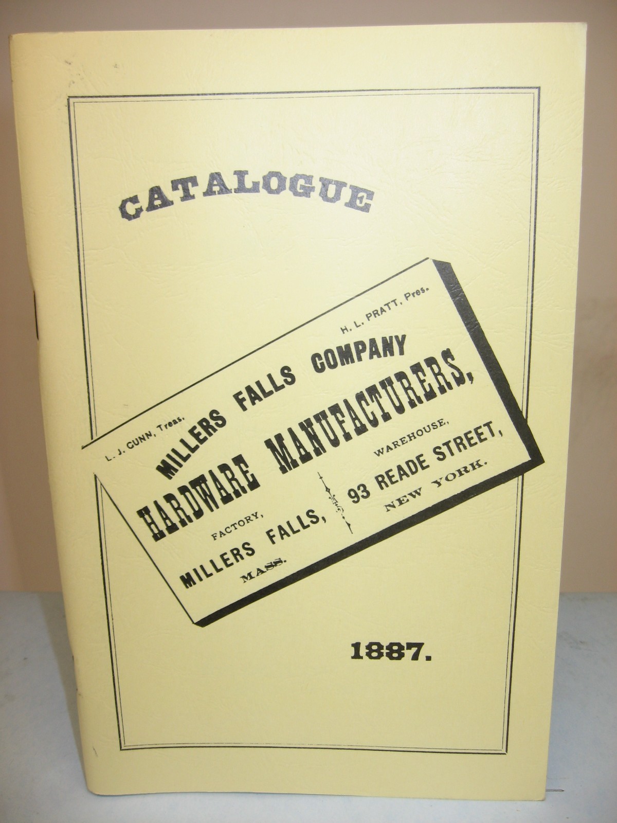 Millers Falls Co.- Mass & New York – 1991 REPRINT: 1887 Tool Catalogue
