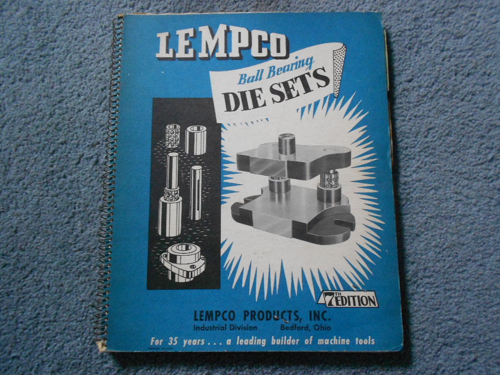 1954 LEMPCO BALL BEARING DIE SETS CATALOG & 1957 Price List Info Specs Original