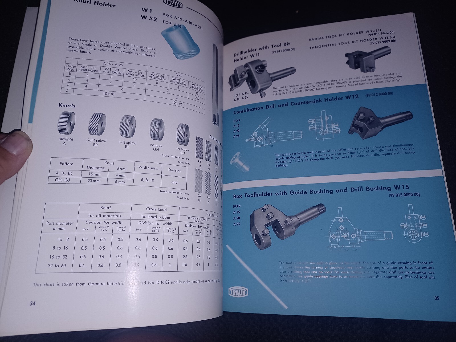 HERMANN TRAUB west Germany TOOLS For Automatics A15 A20 A25 A42 Catalog Book