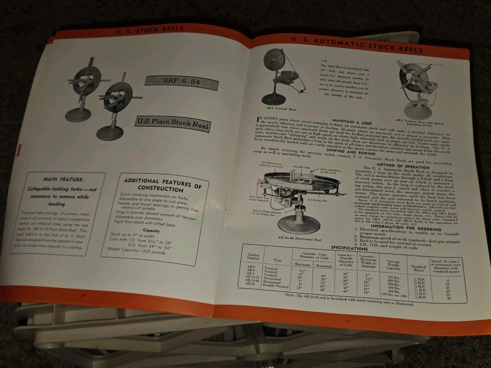 U.S. Tool Co. NJ Automatic Press Room Equipment Product Catalog Book Booklet US