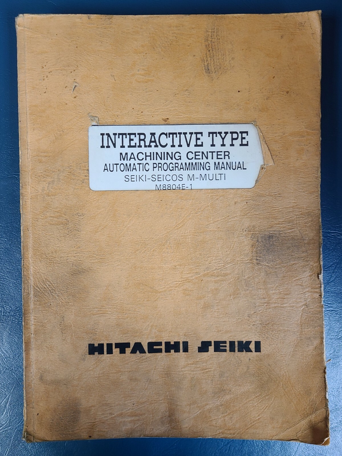 Hitachi Seiki Programming Manual VM VK series Seiki-Seicos M-MULTI ORIGINAL