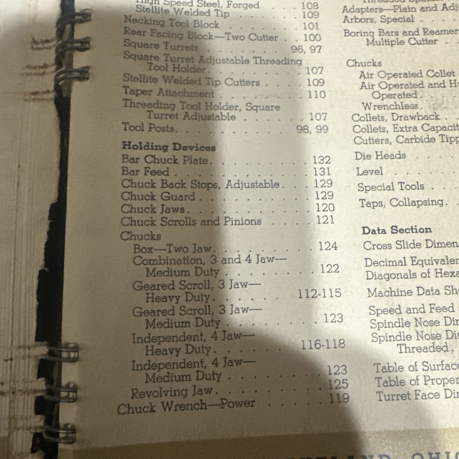 Warner & Swasey Turret Lathe Tools Book