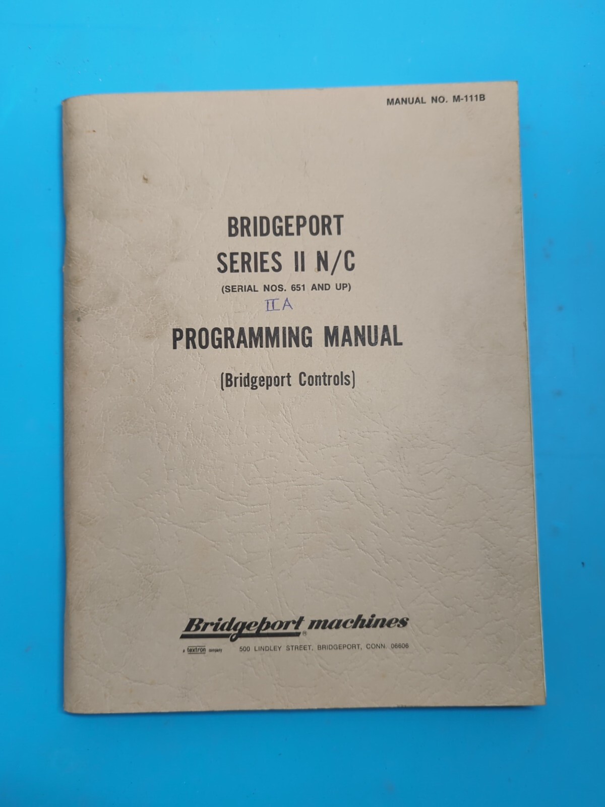 Bridgeport Series II N/C Programming Manual