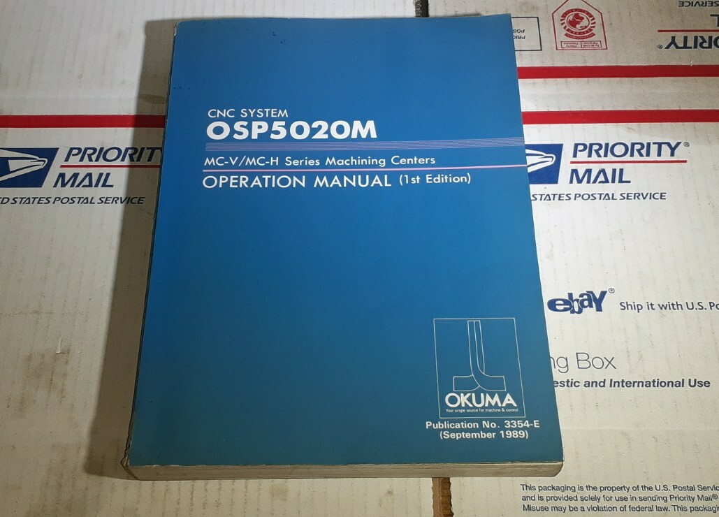 OKUMA OSP5020M MC-V/MC-H OPERATION MANUAL (1st Edition) 3354-E FastShipping