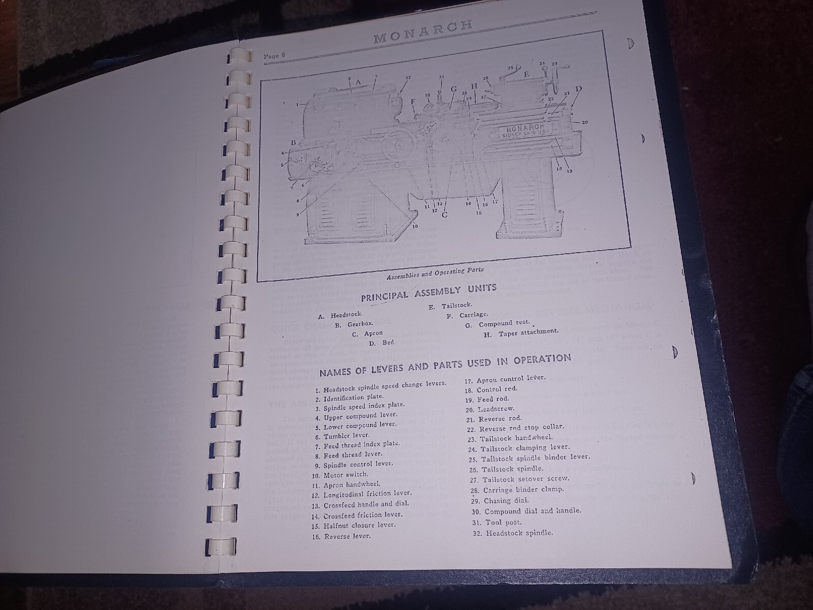 OPERATORS MANUAL FOR MONARCH LATHE NO N-37486 HANDBOOK INSTRUCTIONS PARTS BOOK