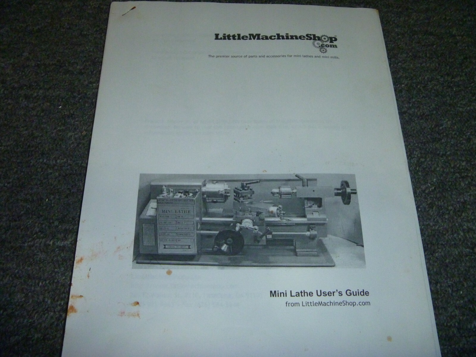 Little Machine Shop MINI LATHE Owner Operator Manual User Guide